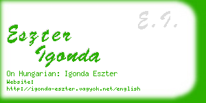 eszter igonda business card